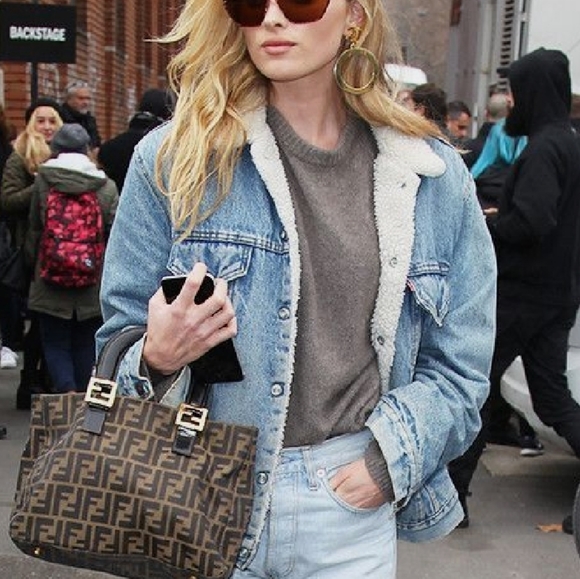 MODA ME COUTURE Jackets & Blazers - Sherpa Lined Denim Jacket - Blue Jean Jacket